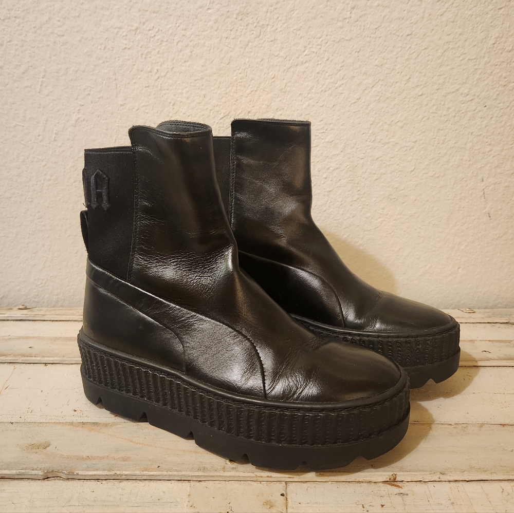FENTY Puma Chelsea Sneaker Platform Boots – Rihanna Collection – Size 8.5 - Picture 5 of 12